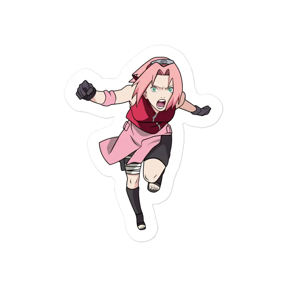 Naruto Running Sakura Sticker