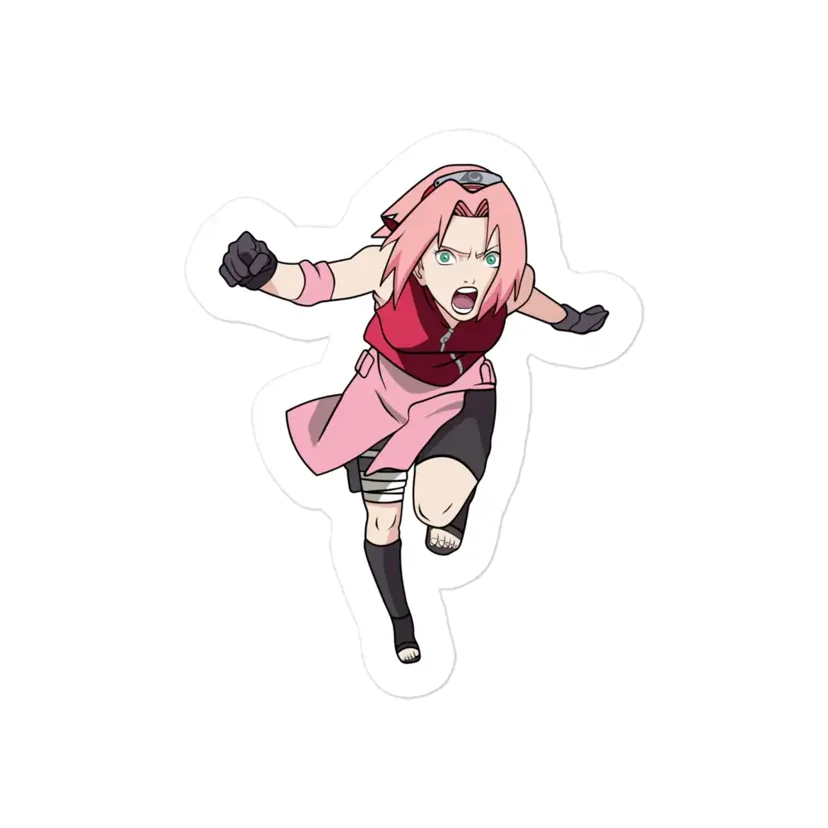 Naruto Running Sakura Sticker