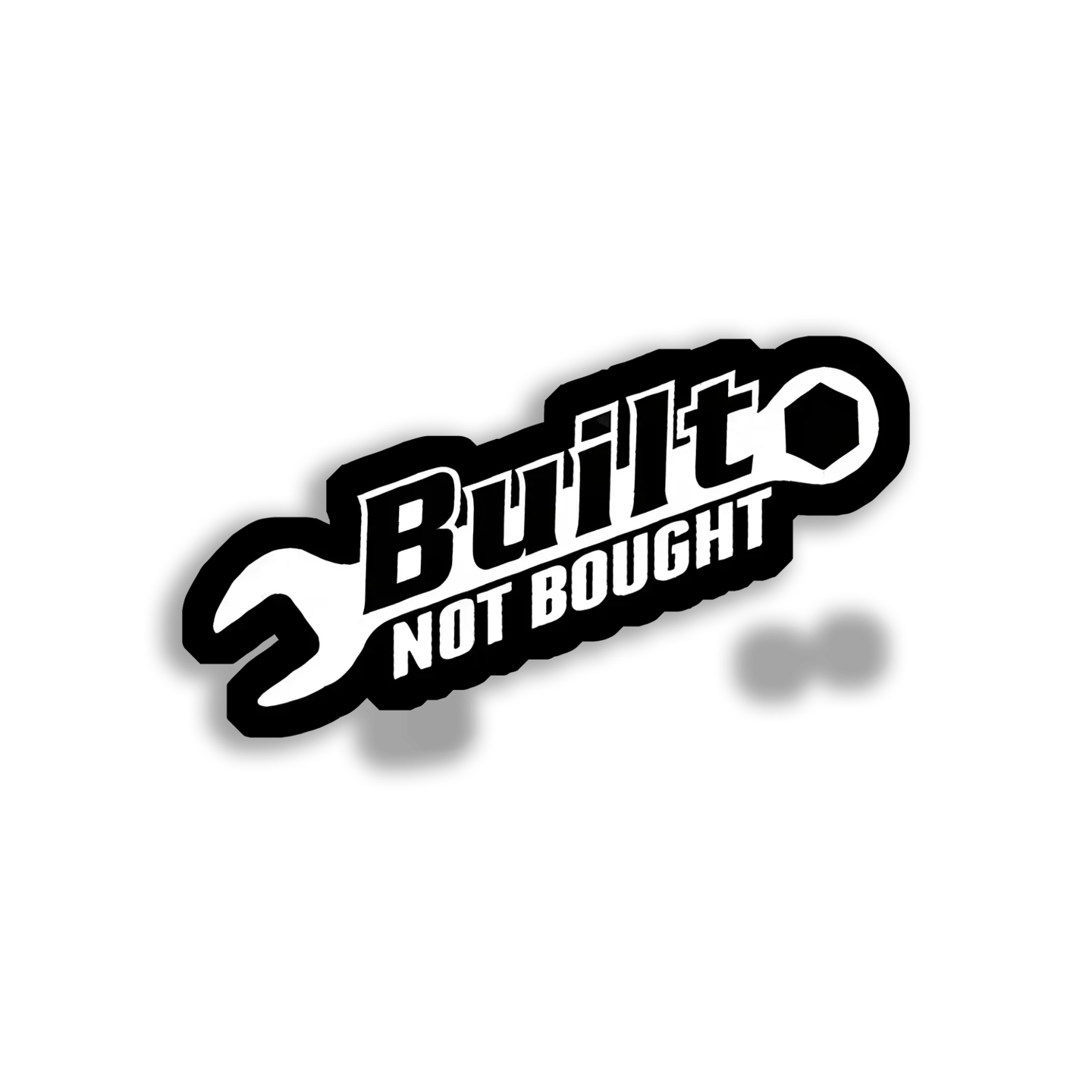 Built Not Bought Wrench Car Sticker