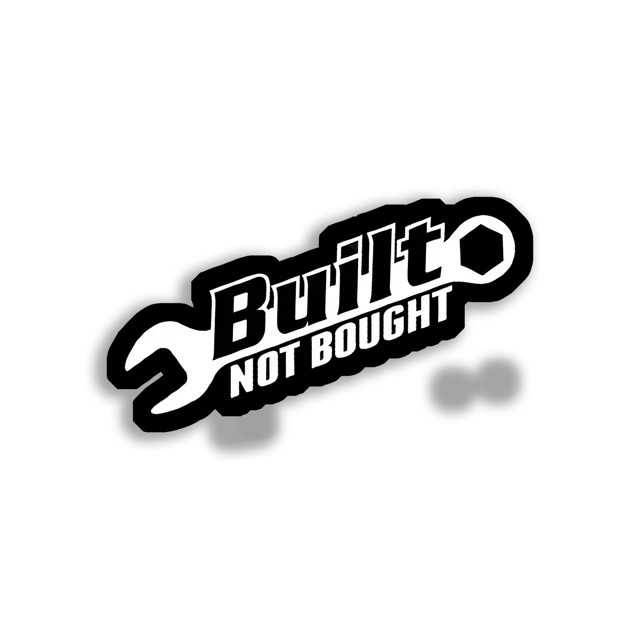 Built Not Bought Wrench Car Sticker