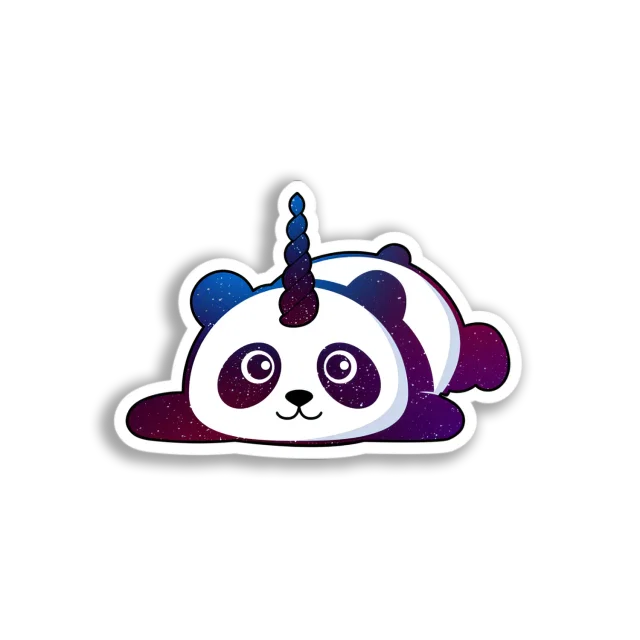 Galaxy Unicorn Panda Sticker