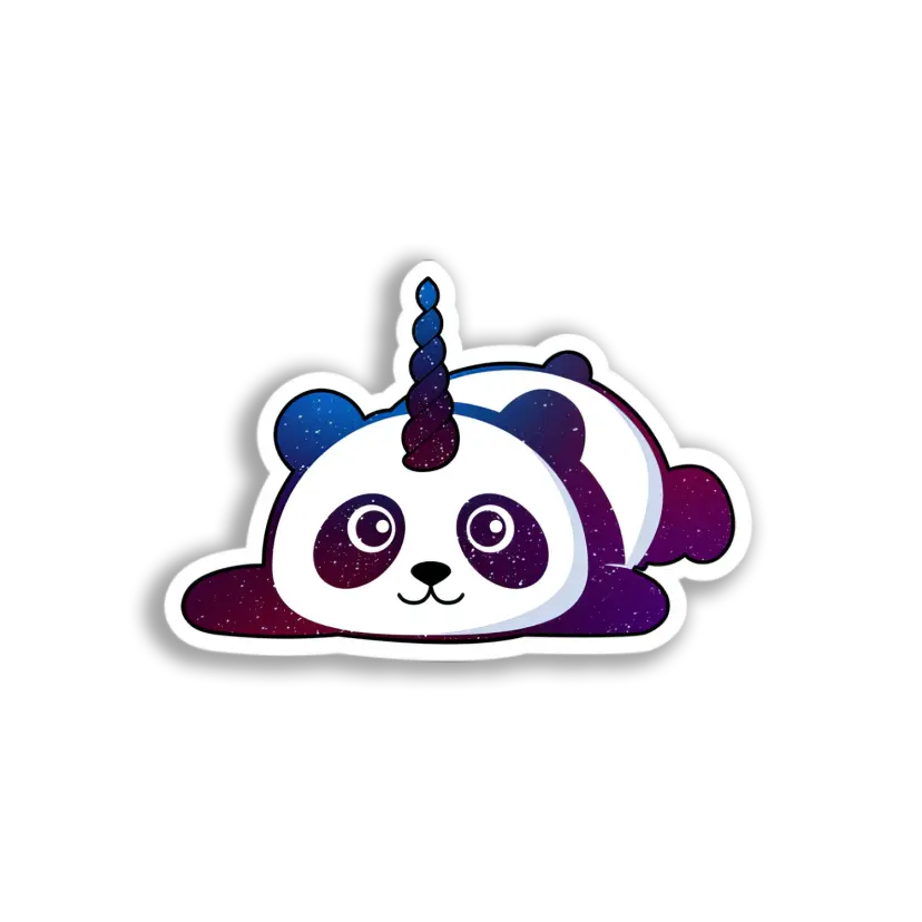Galaxy Unicorn Panda Sticker