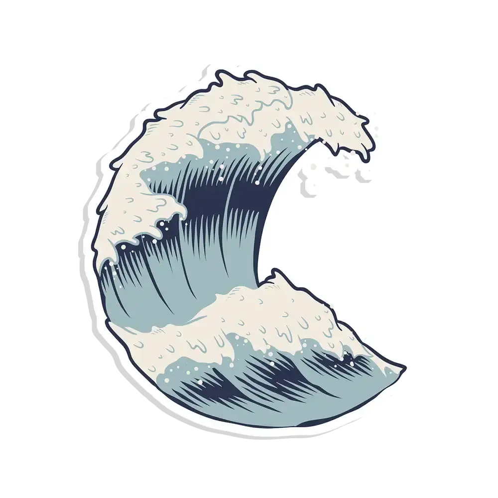 Japanese Wave Sticker