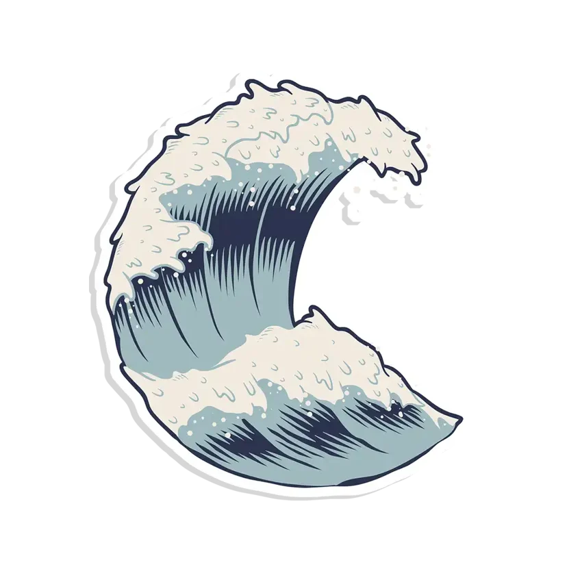 Japanese Wave Sticker