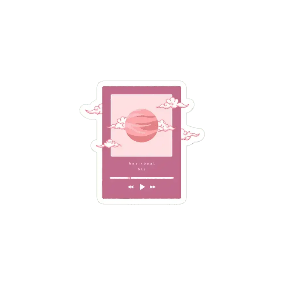 heartbeat music player Sticker