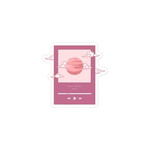 heartbeat music player Sticker