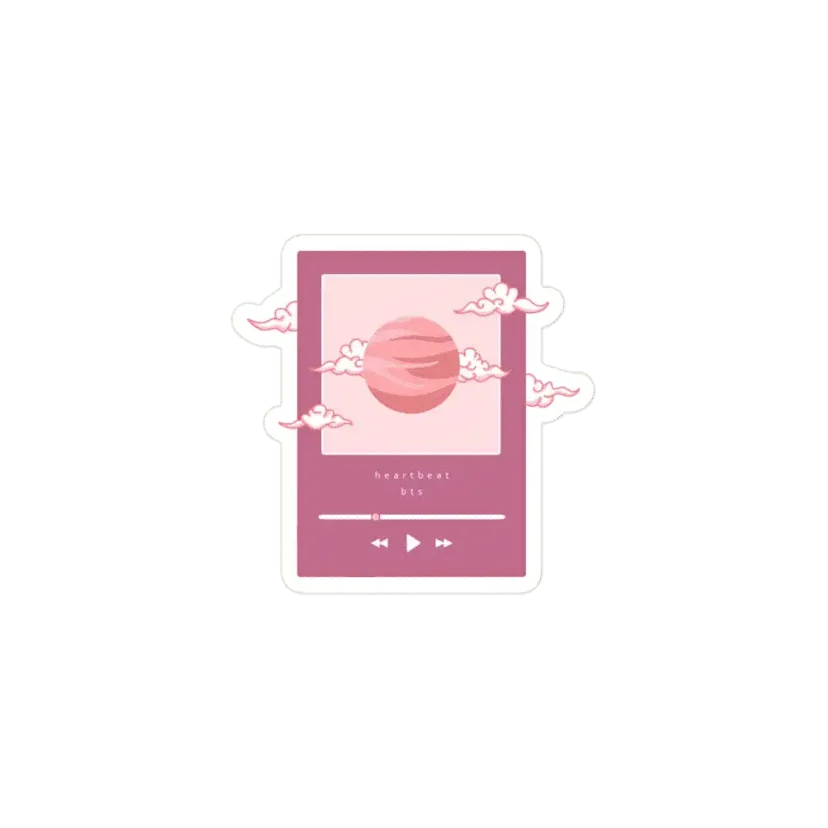 heartbeat music player Sticker