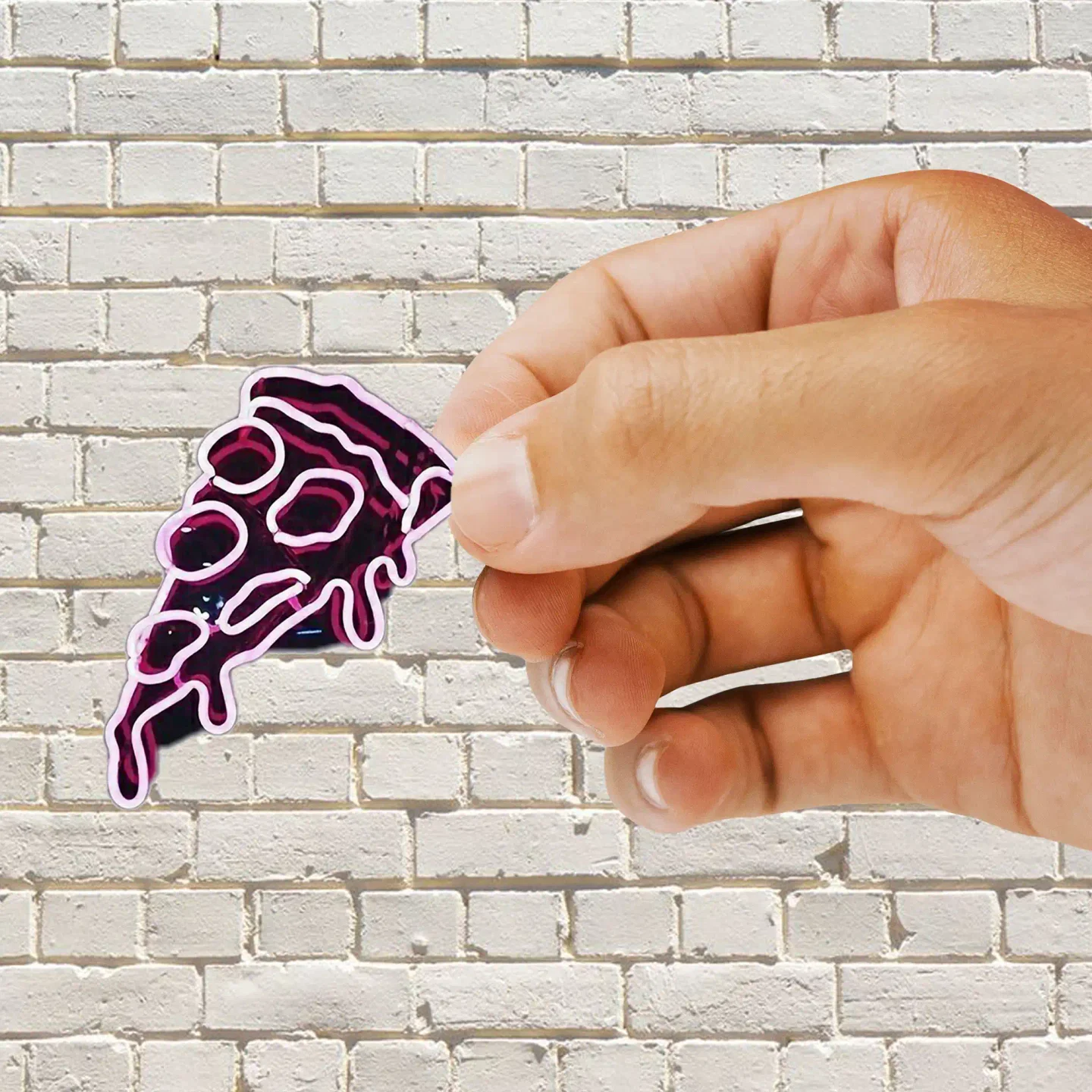 Neon Pizza Sticker