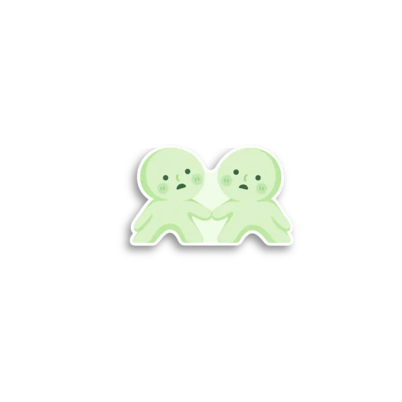 Holding Hands Pair Sticker