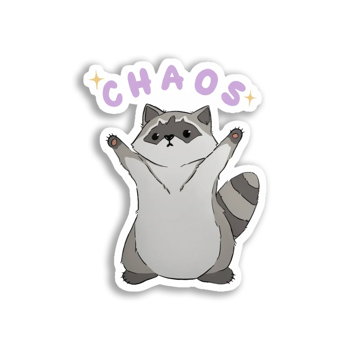 Chaos Raccoon Sticker Image Sticker