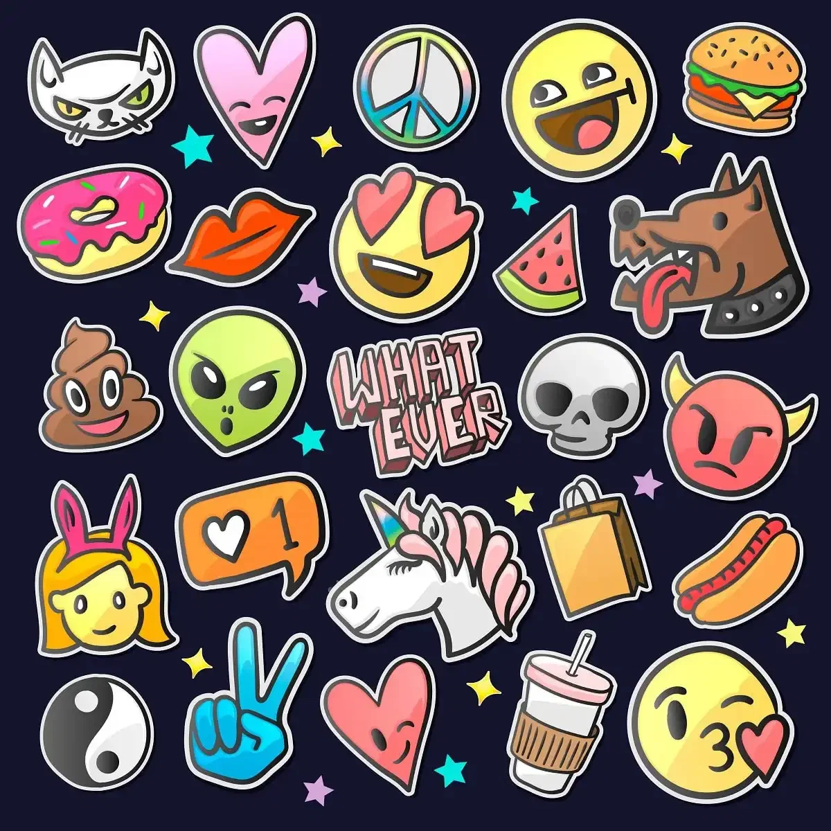 80s Retro Fashion Stickers