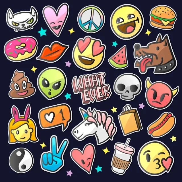 80s Retro Fashion Stickers