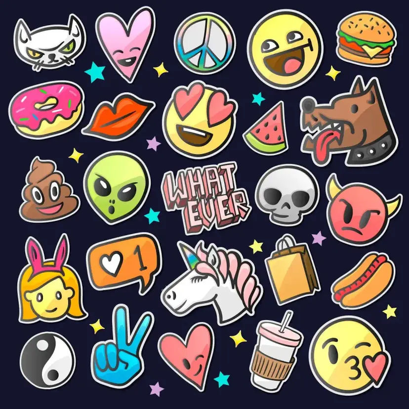 80s Retro Fashion Stickers