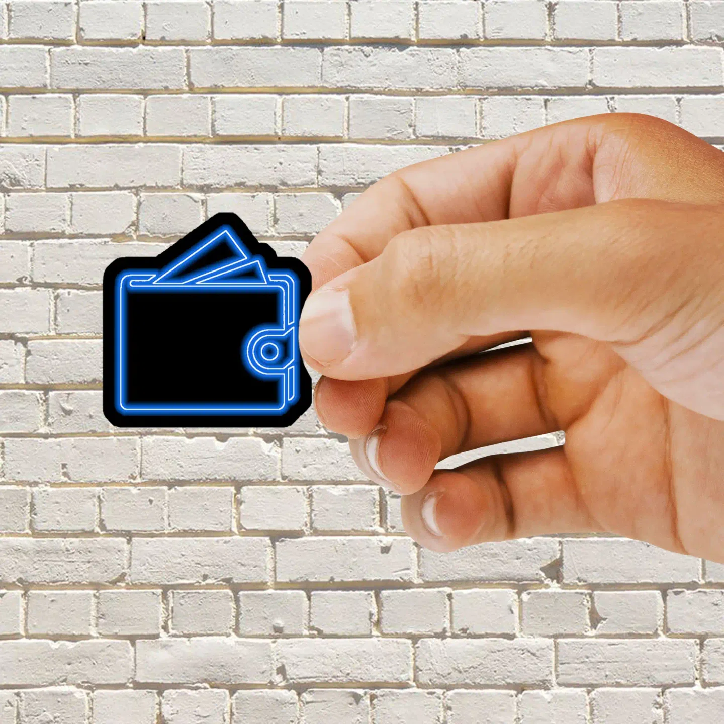 Neon Wallet Sign Sticker