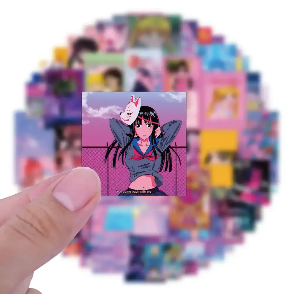 Vaporwave Girls Stickers Pack of 50