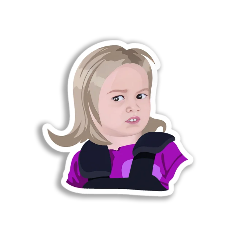 Disapproving Girl Sticker