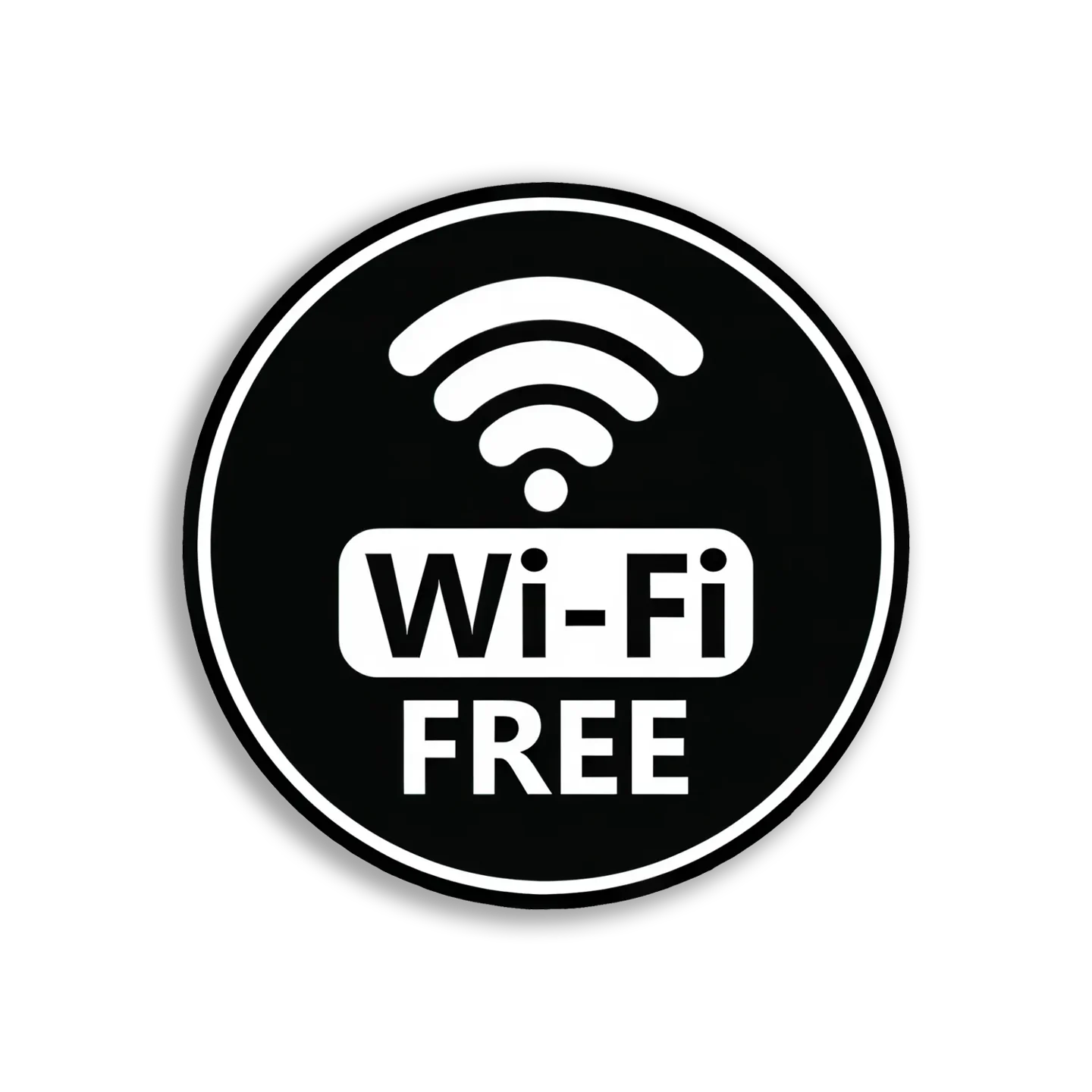 Free Wi-Fi Symbol and Text Sticker