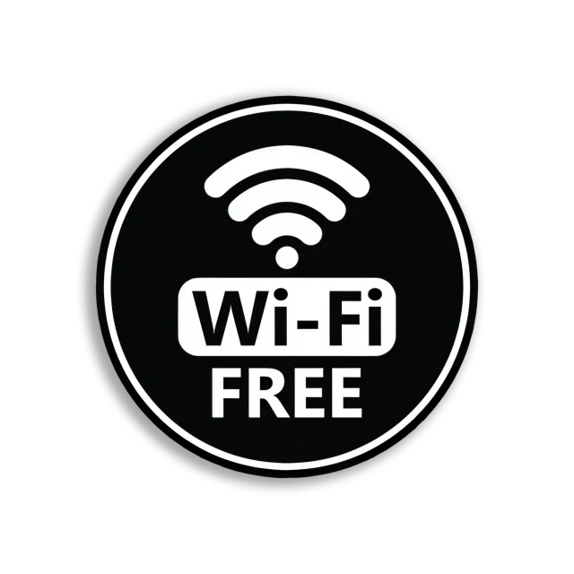 Free Wi-Fi Symbol and Text Sticker
