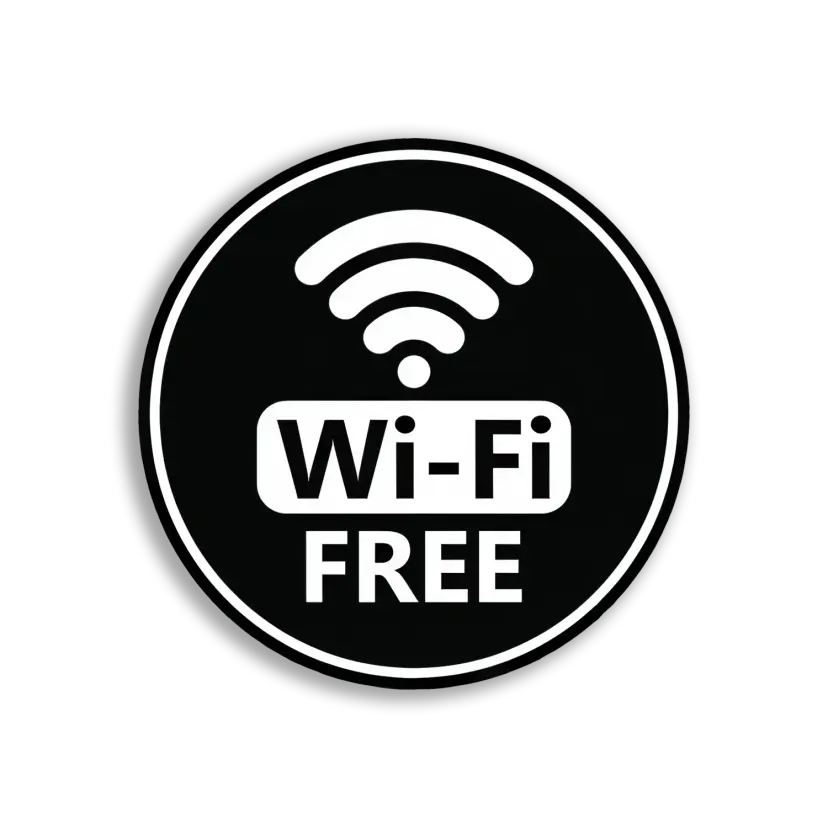 Free Wi-Fi Symbol and Text Sticker