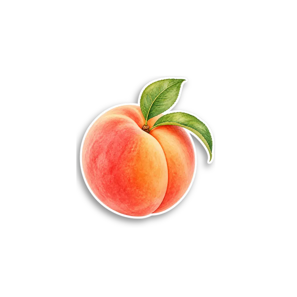 Peach Sticker