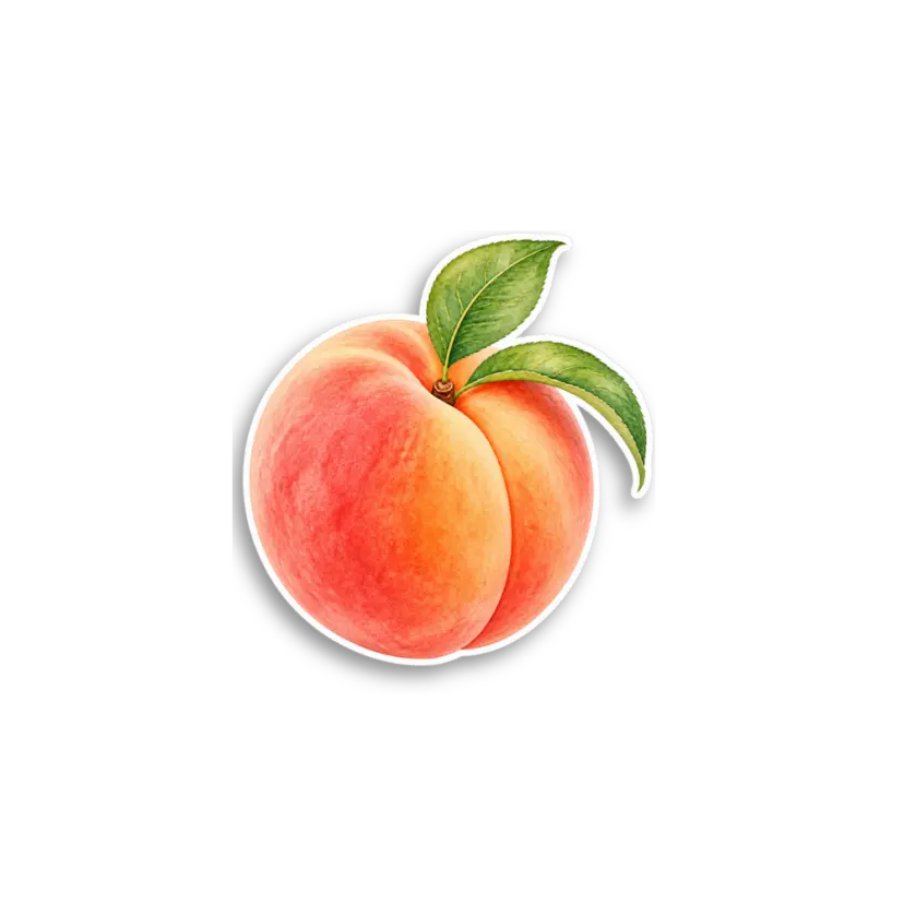 Peach Sticker