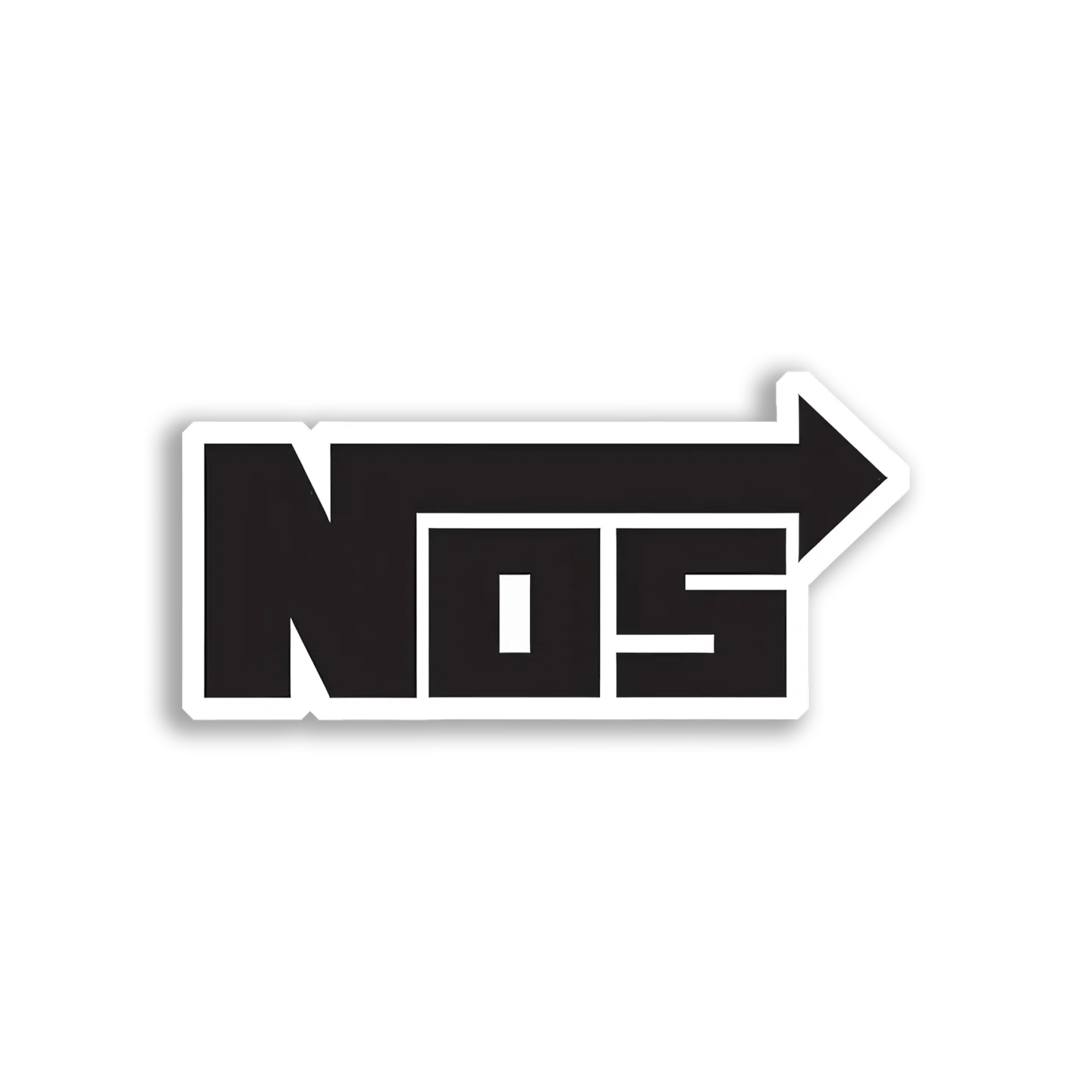 NOS Logo With Arrow Car Sticker