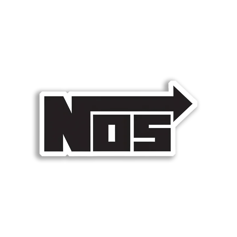 NOS Logo With Arrow Car Sticker