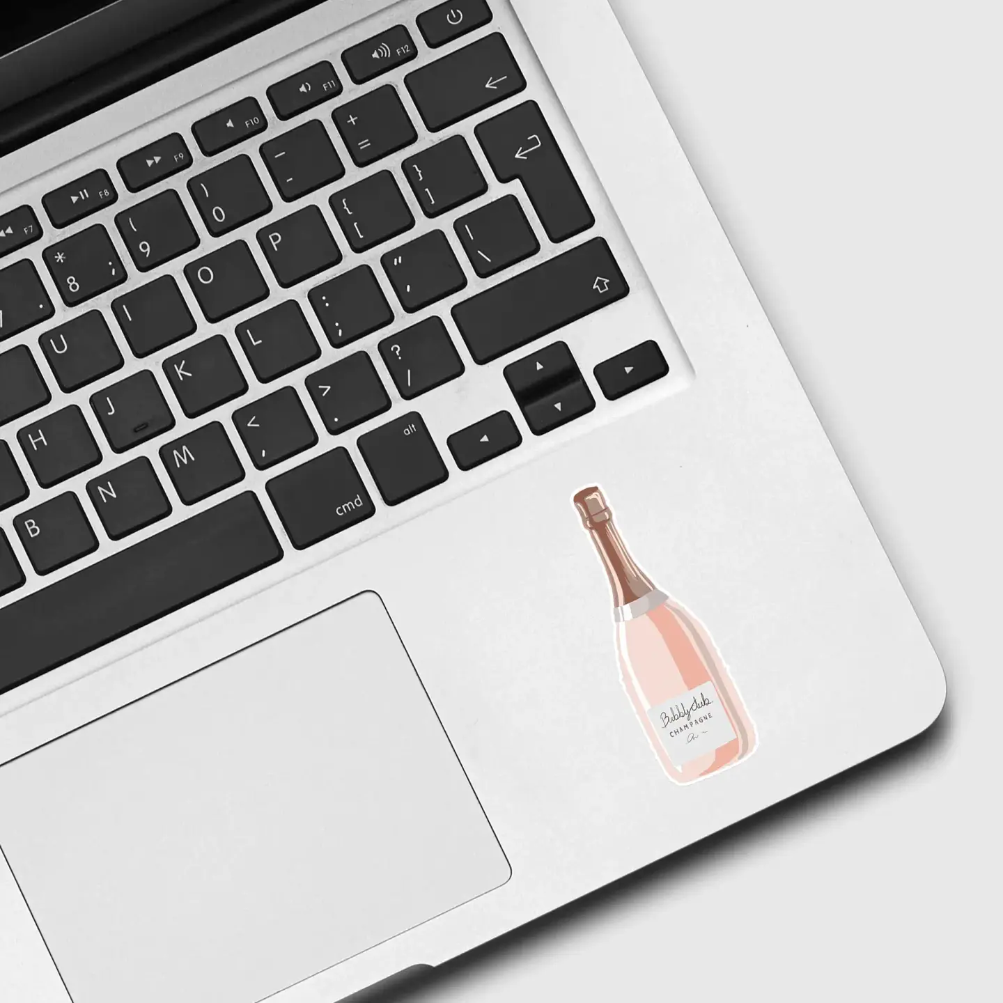 Cute Champagne Bottle Journal Sticker
