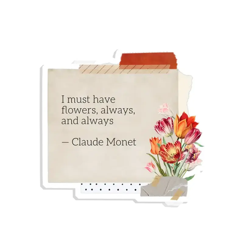 I must have flowers always, and always Sticker