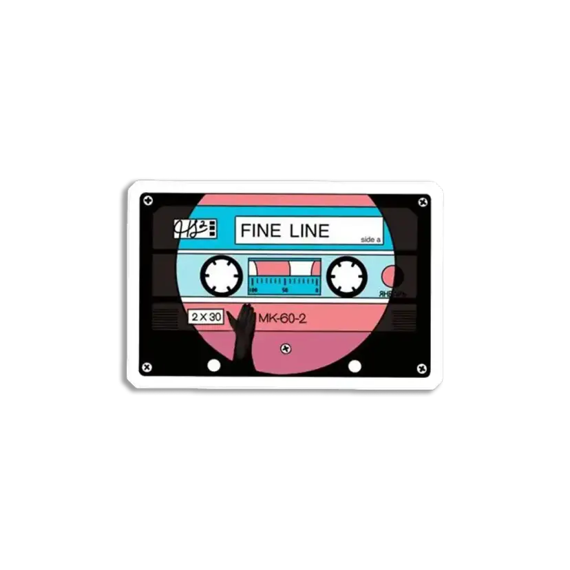 Fine Line Cassette Sticker