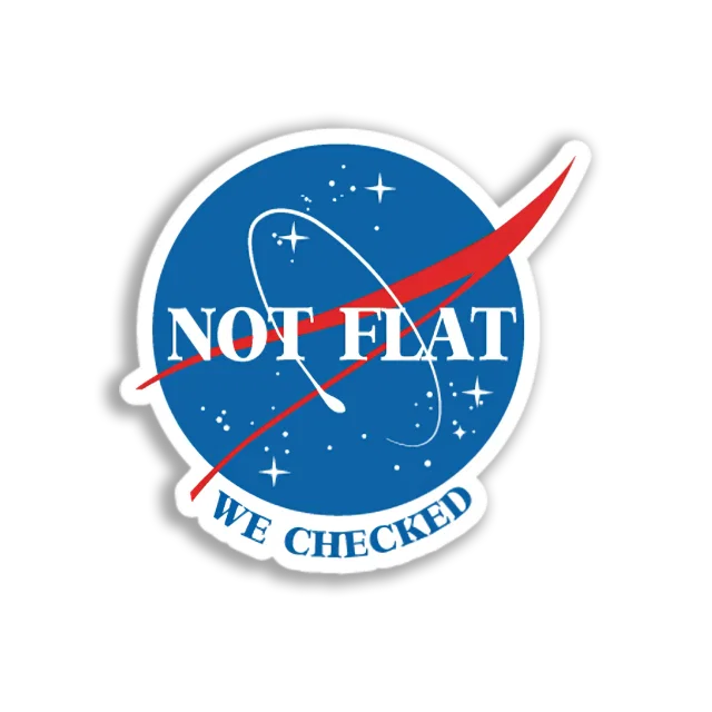NASA Not Flat Earth Sticker