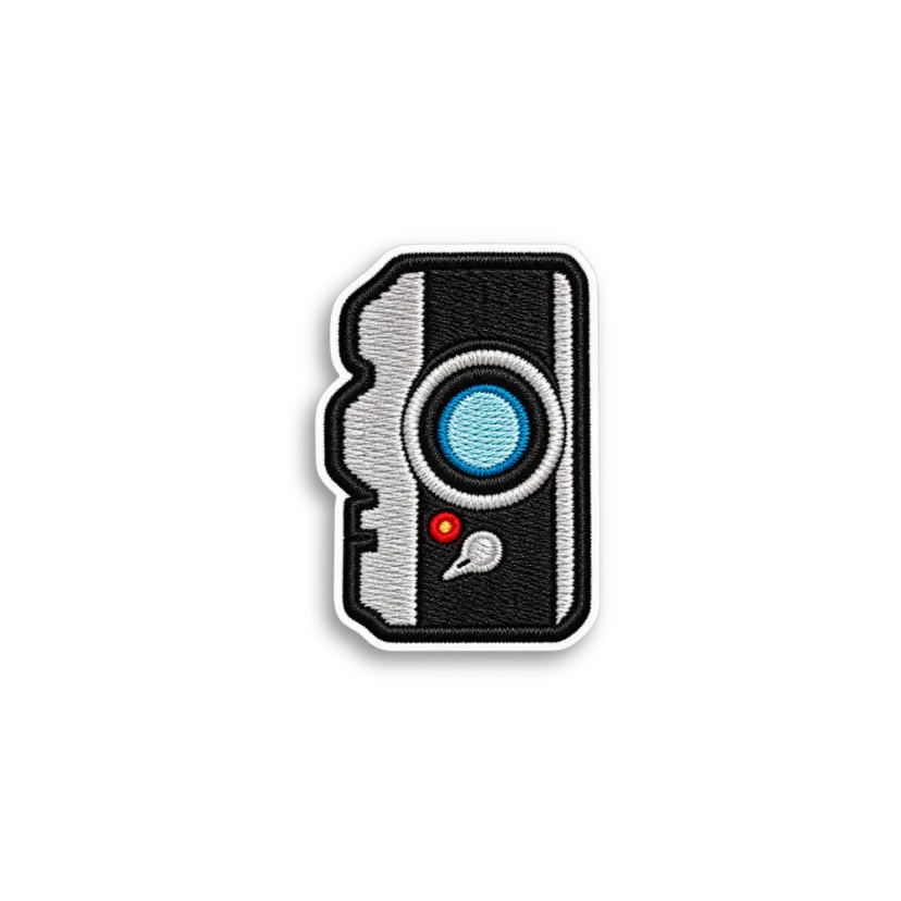 Retro Camera Patch Sticker