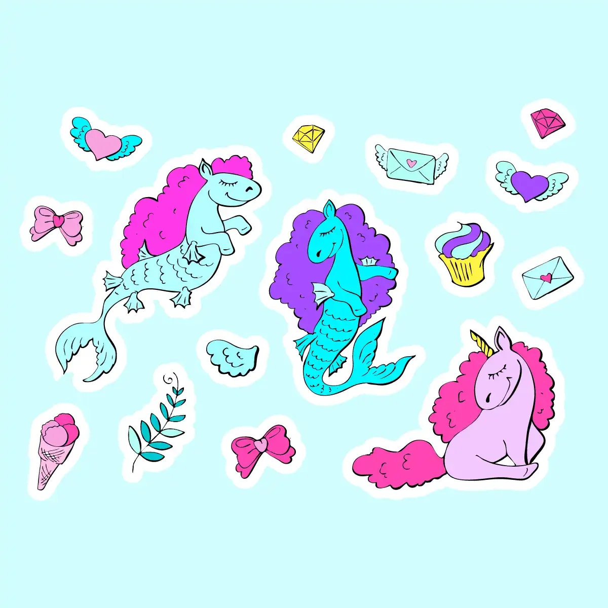Cute Unicorn Stickers
