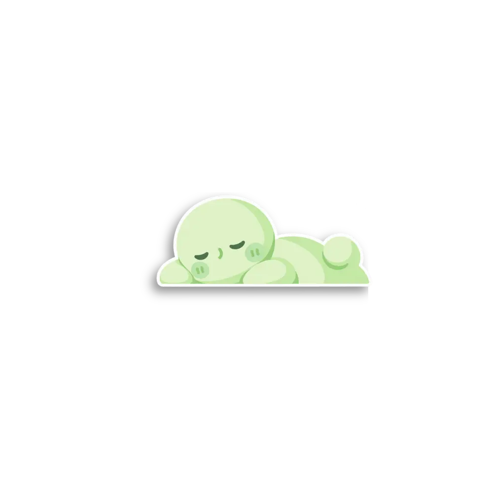 Sleepy Sideways Peeker Sticker