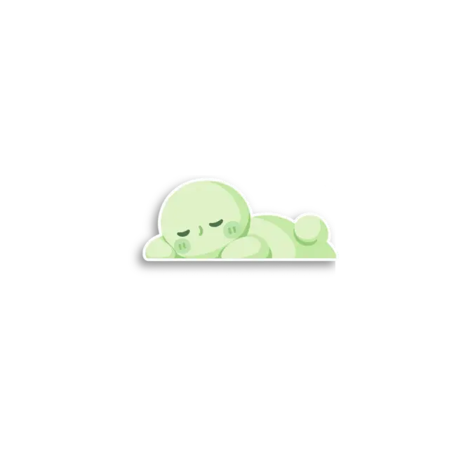 Sleepy Sideways Peeker Sticker