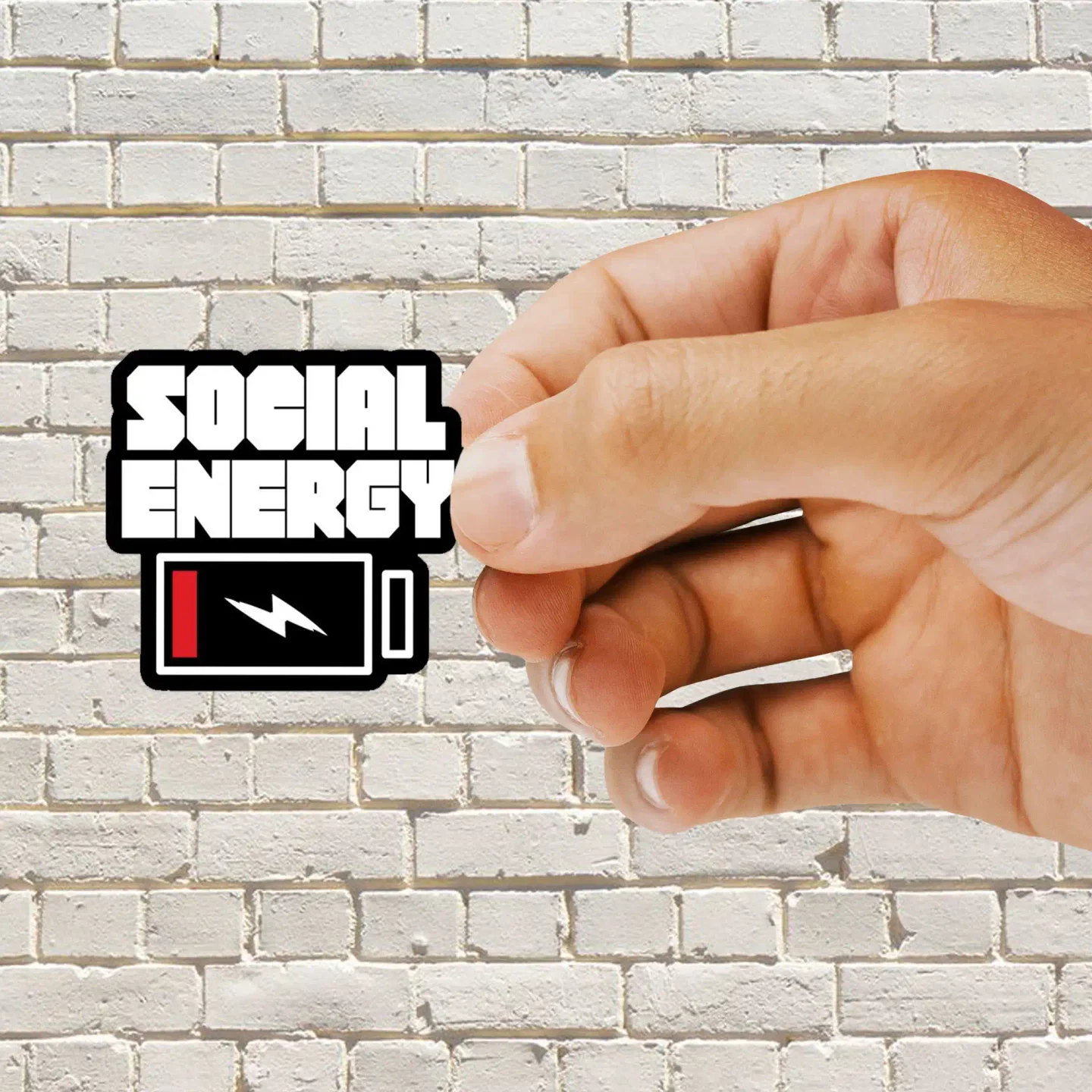 Social Energy Down Sticker