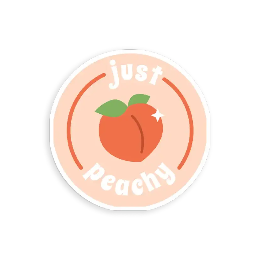 Just Peachy Sticker