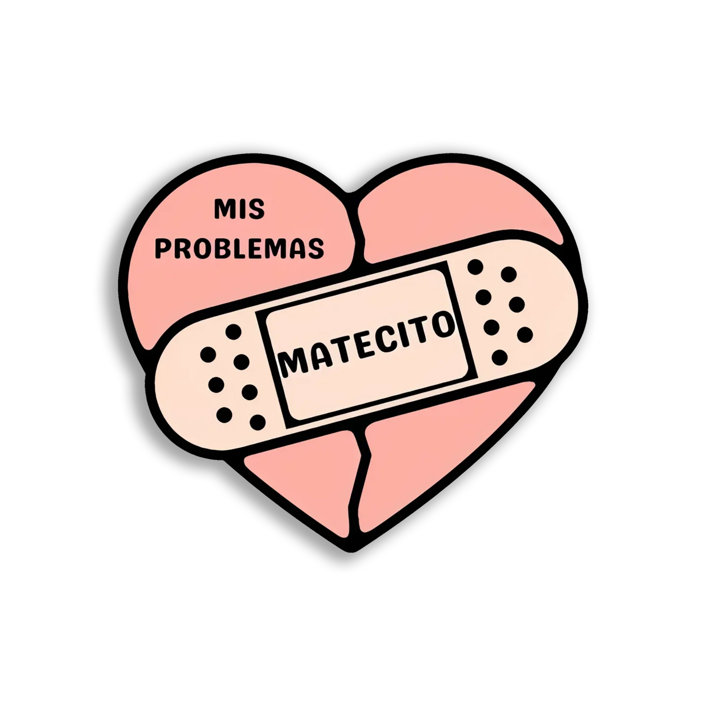 Mis Problemas Matecito Heart Sticker