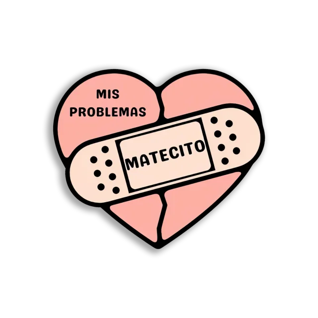 Mis Problemas Matecito Heart Sticker