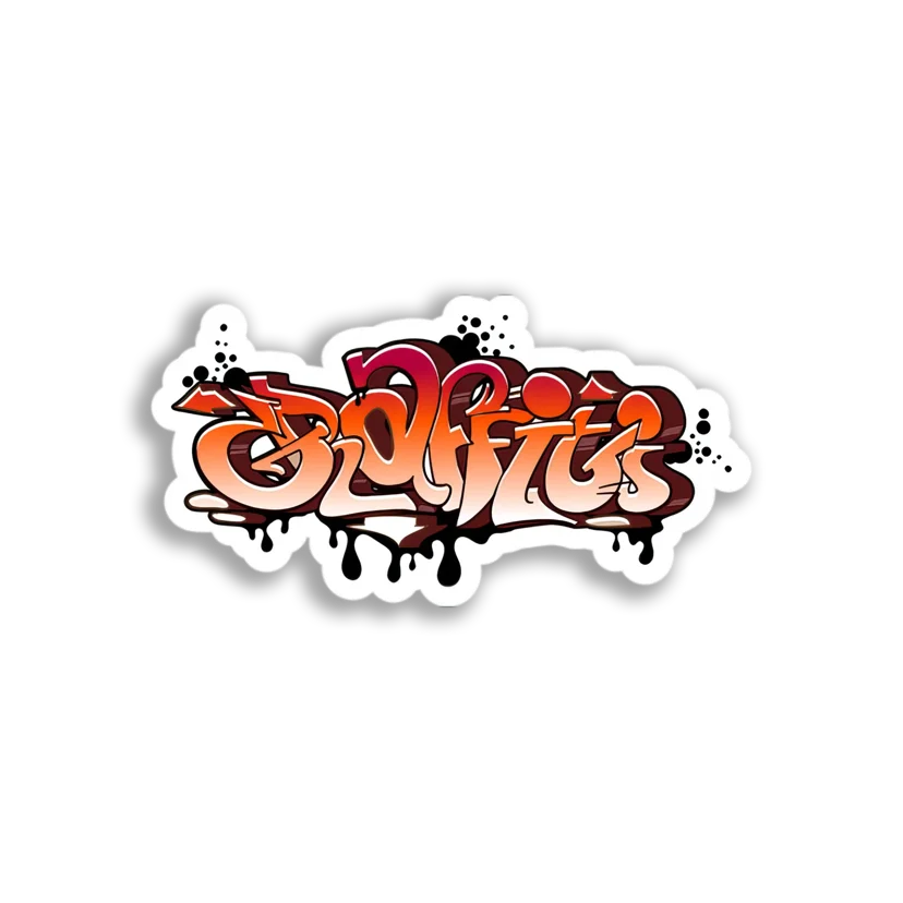 Graffiti Style Text Sticker