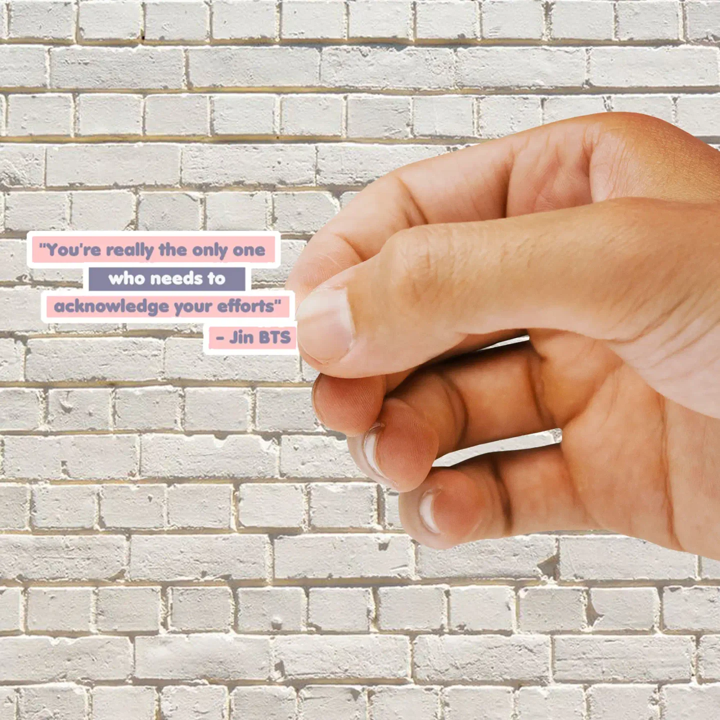 You're the only oneJin BTS Quotes  Sticker