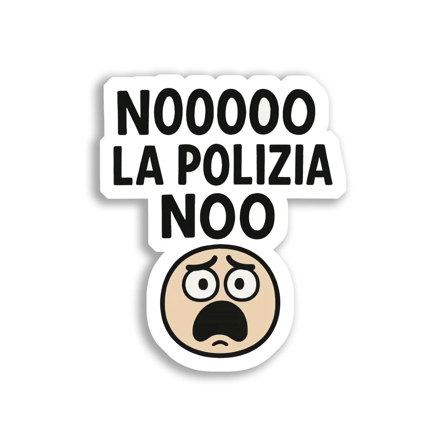 Noooo La Polizia Noo! Sticker