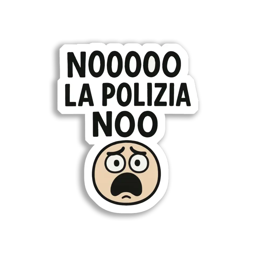 Noooo La Polizia Noo! Sticker