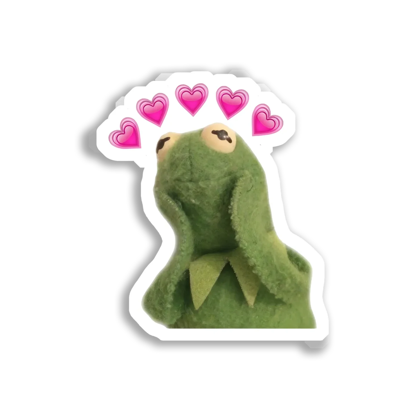 Kermit the Frog With Hearts Sticker
