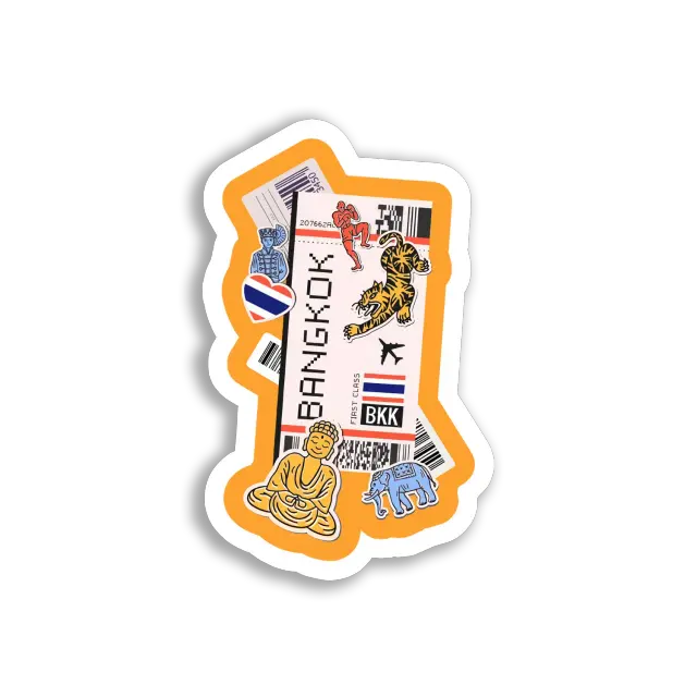 First Class Trip to Bangkok Sticker