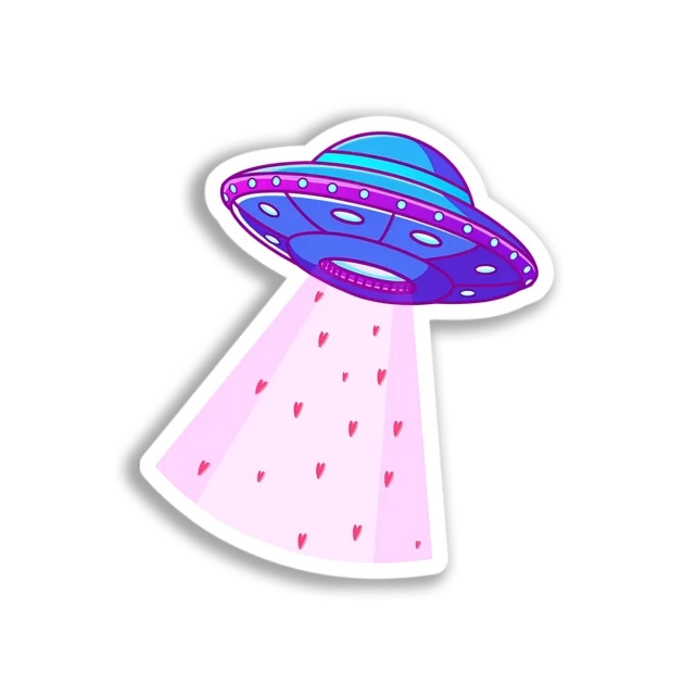 Love Beam UFO Sticker