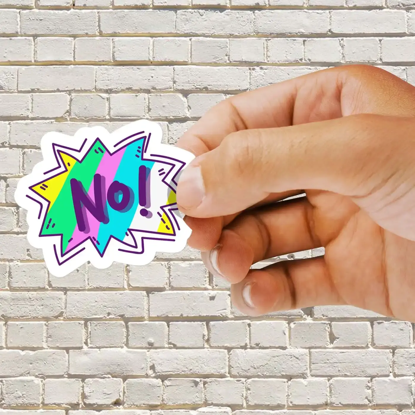 Inscription NO Sticker