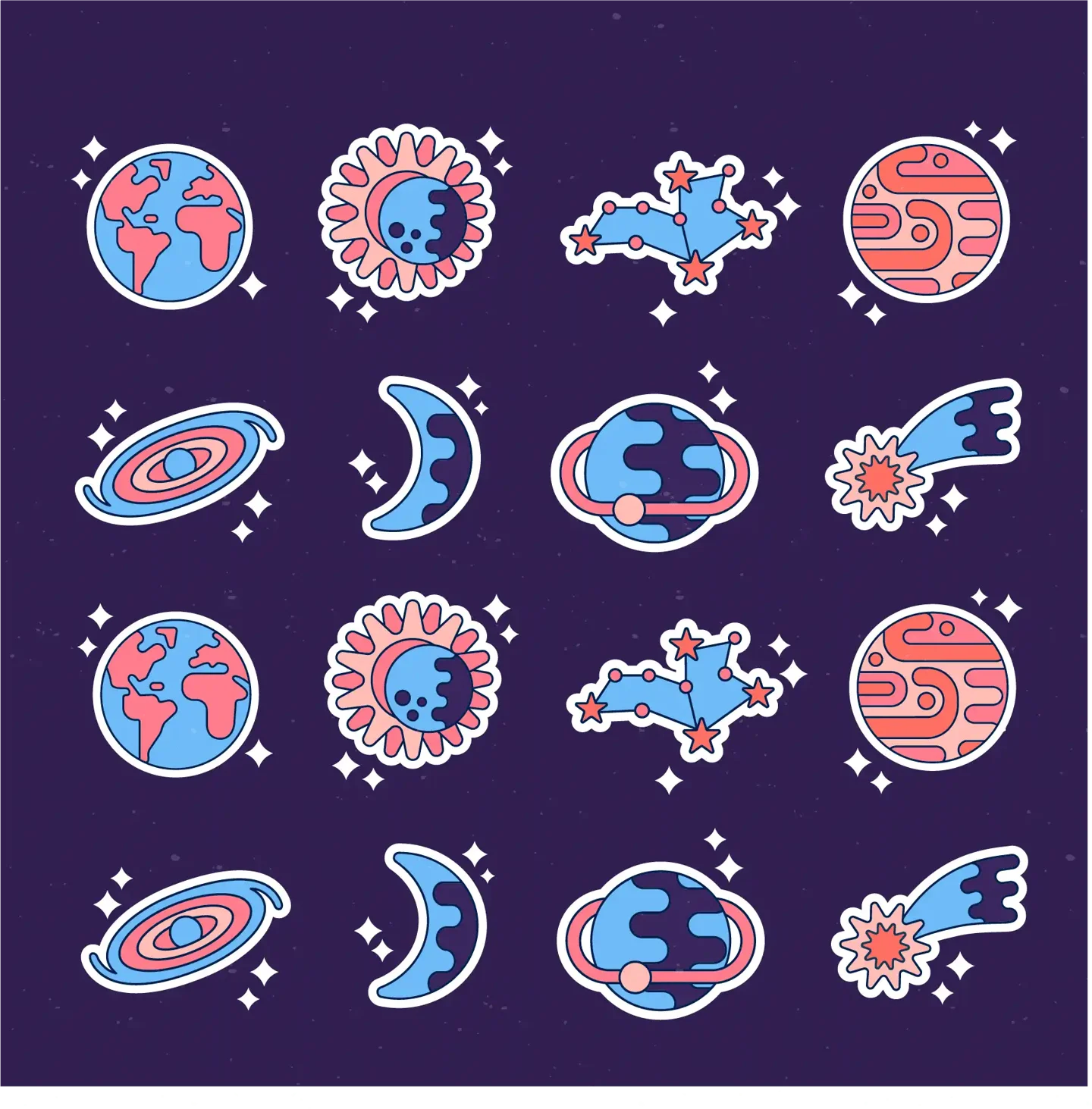 Space Elements Stickers