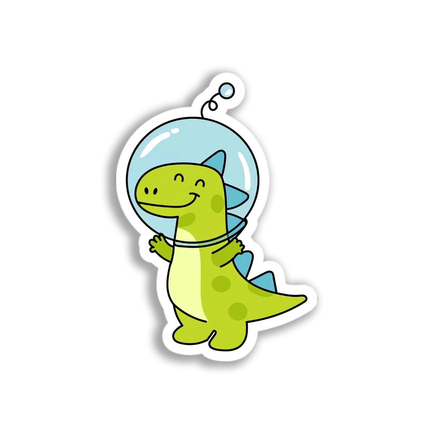 Astronaut Dinosaur Sticker