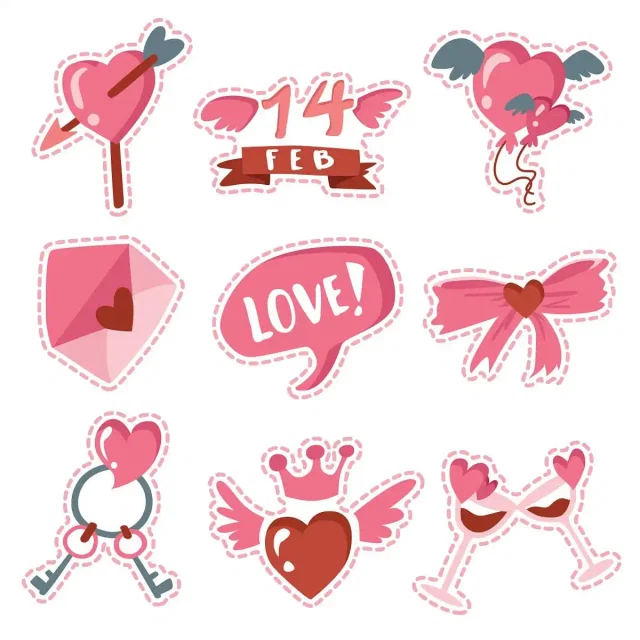 Valentines Love Stickers